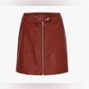 ONLY Abigail Leather Miniskirt